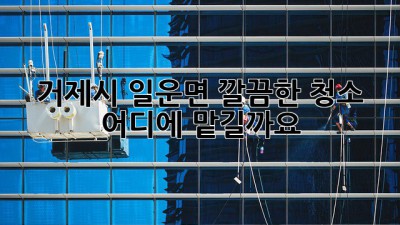 거제시 일운면 깔끔한 청소, 어디에 맡길까요?